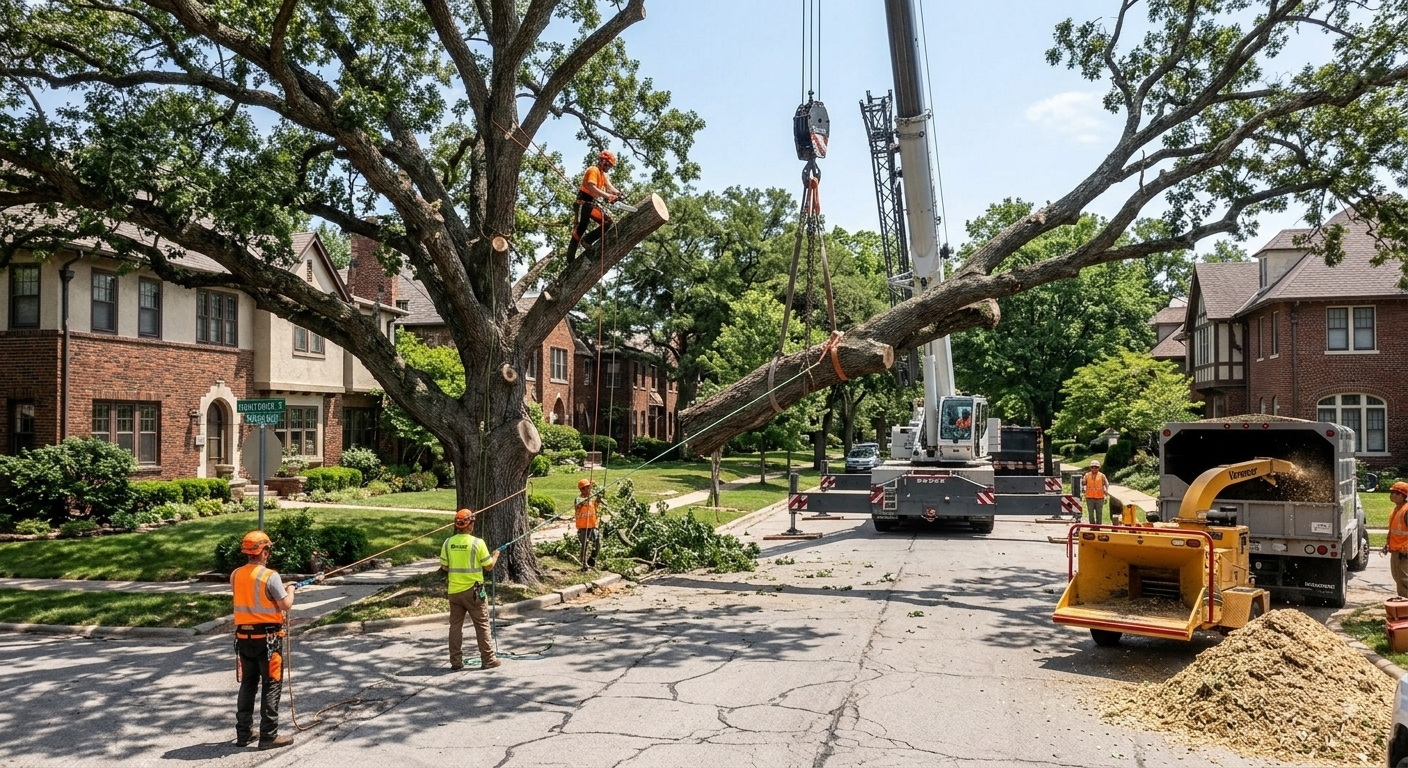 Emergency crane tree extraction